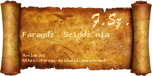 Faragó Szidónia névjegykártya