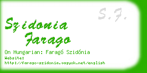 szidonia farago business card